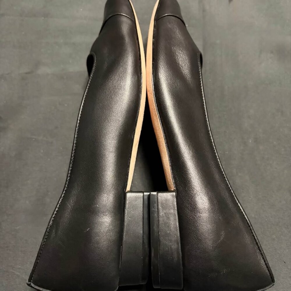 Vaneli Womens Black Italian Leather Ballet Flats Fc313 Sz 6.5 Narrow Lightweight - Picture 2 of 7